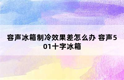 容声冰箱制冷效果差怎么办 容声501十字冰箱